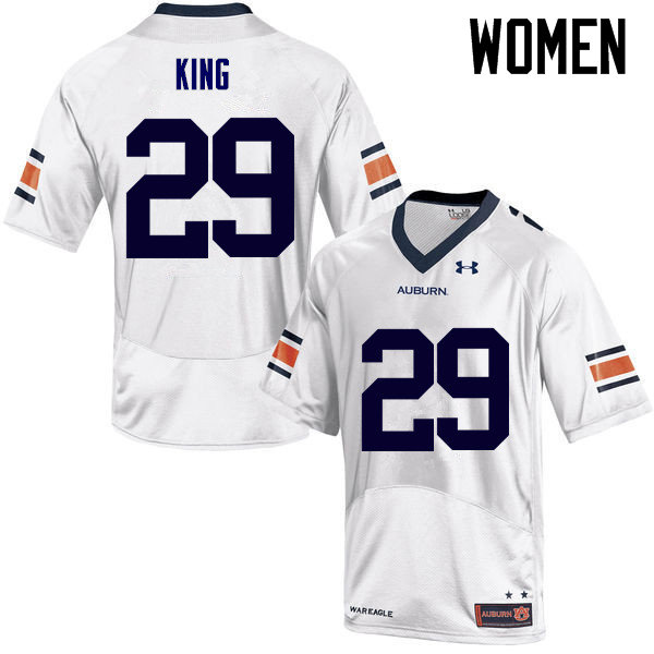 Women Auburn Tigers #29 Brandon King College Football Jerseys Sale-White
